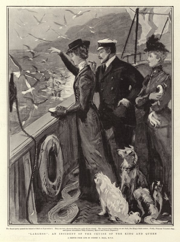 Largess!, een incident van de cruise van de koning en koningin door Sydney Prior Hall