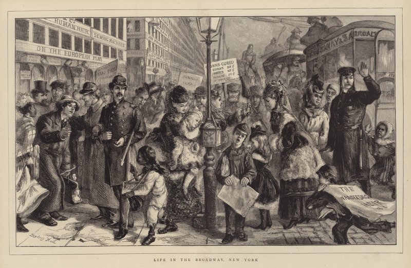 Leven op Broadway, New York door Sydney Prior Hall