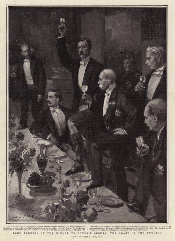 Lord Roberts bij het Diner voor Lovat