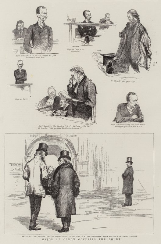 Majoor Le Caron bezet de rechtbank door Sydney Prior Hall