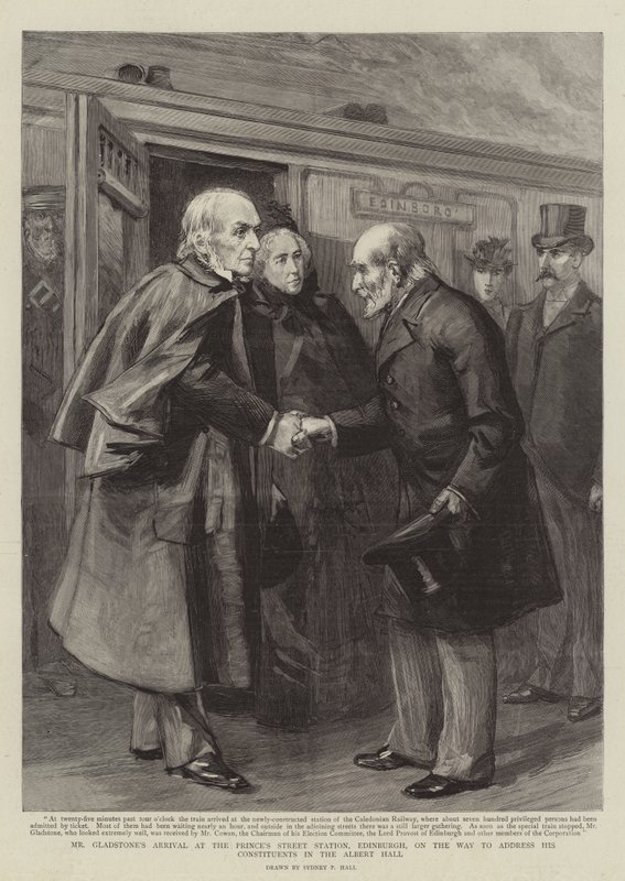 De Aankomst van Mr. Gladstone op het Prince