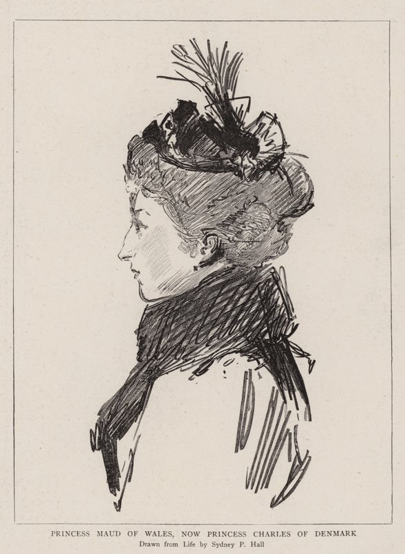 Prinses Maud van Wales, nu Prinses Charles van Denemarken door Sydney Prior Hall