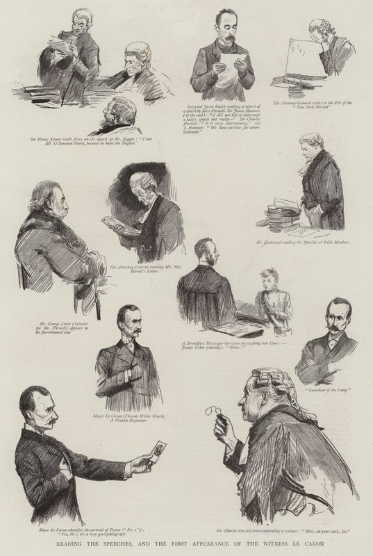 De Toespraken Lezen, en het Eerste Optreden van de Getuige Le Caron door Sydney Prior Hall