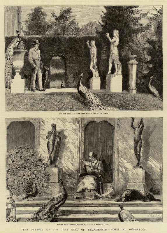 De begrafenis van wijlen graaf van Beaconsfield, notities in Hughenden door Sydney Prior Hall
