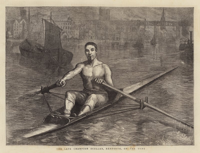 De Laatste Kampioen Roeier, Renforth, op de Tyne door Sydney Prior Hall