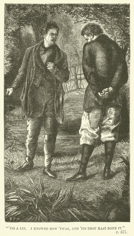 Illustratie voor Tom Brown in Oxford door Thomas Hughes door Sydney Prior after Hall
