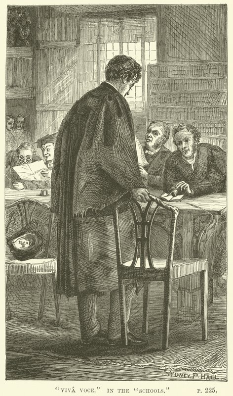 Illustratie voor Tom Brown in Oxford door Thomas Hughes door Sydney Prior after Hall