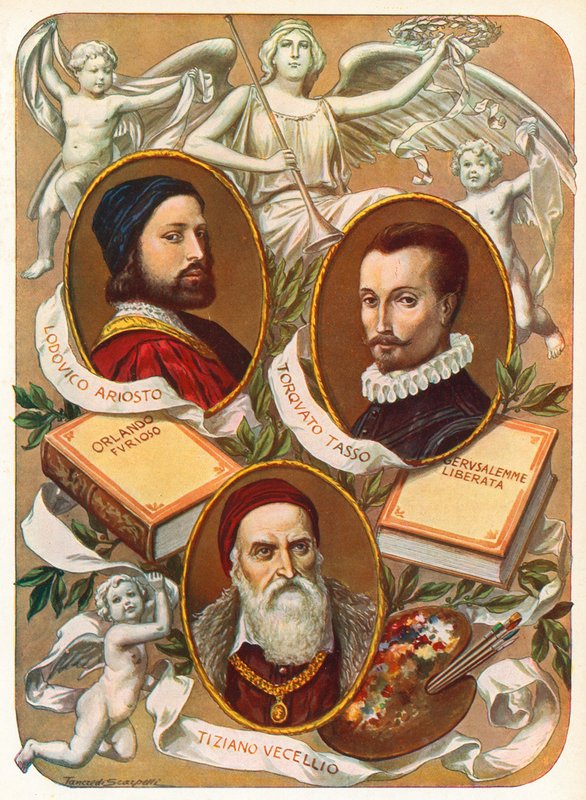 Glorie van Italiaanse kunst en literatuur door Tancredi Scarpelli