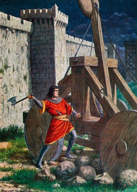 Landemaro tijdens het beleg van Salerno, 871 door Tancredi Scarpelli