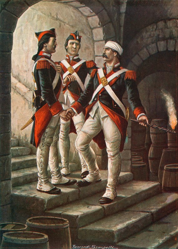 Pietro Micca bij het Beleg van Turijn, 1706 door Tancredi Scarpelli