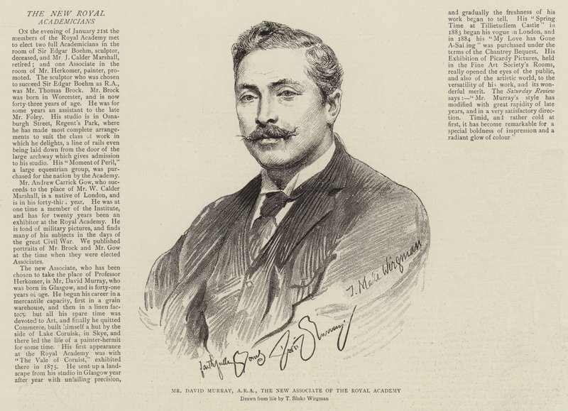 Mr David Murray, ARA, de nieuwe associate van de Royal Academy door Theodore Blake Wirgman