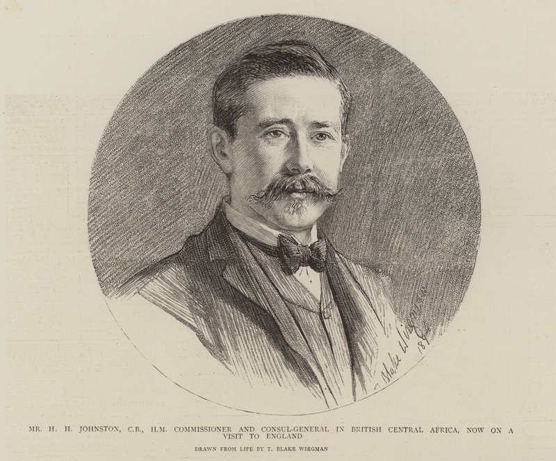 De heer H H Johnston, Commissaris en Consul-Generaal in Brits Centraal-Afrika, nu op bezoek in Engeland door Theodore Blake Wirgman