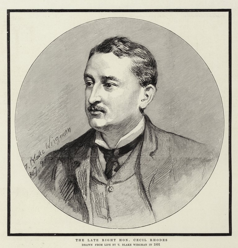 De Wijlen Eerwaarde Cecil Rhodes door Theodore Blake Wirgman