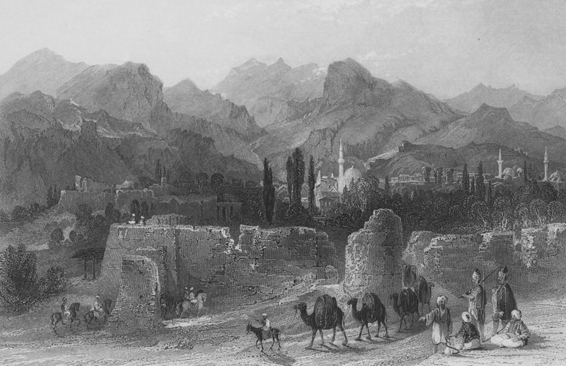 Philadelphia, door de Turken Allah Sher genoemd, de Stad van God door Thomas Allom