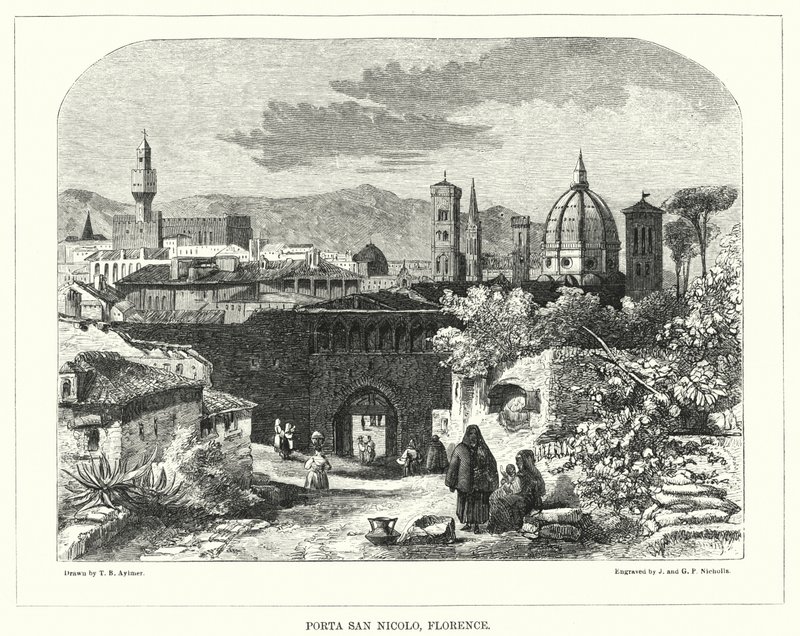 Porta San Nicolo, Florence door Thomas Brabazon Aylmer