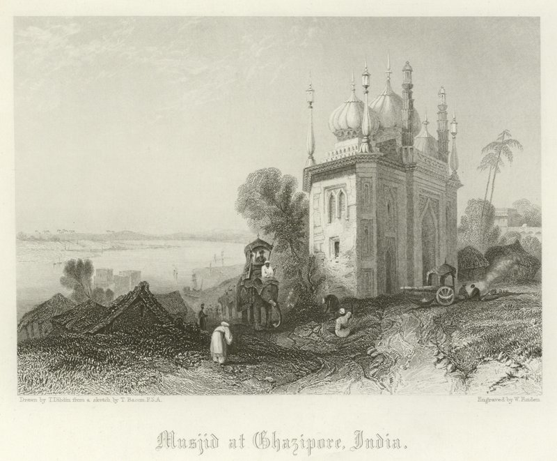 Moskee in Ghazipore, India door Thomas Colman Dibdin