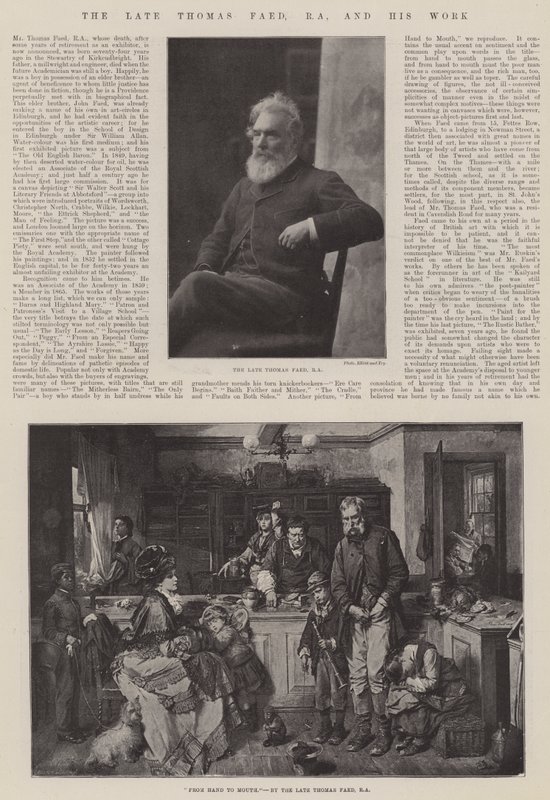 De overleden Thomas Faed, RA, en zijn werk door Thomas Faed