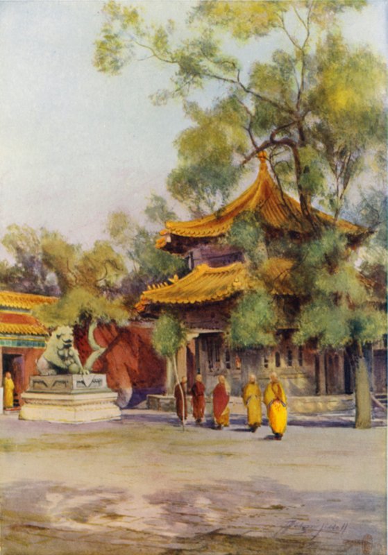 Pailau in de Lama Tempel, Peking door Thomas Hodgson Liddell
