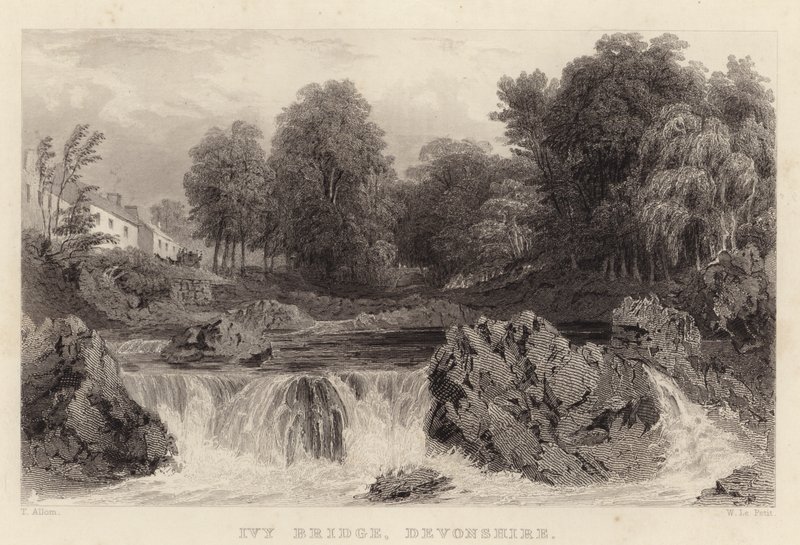 Ivy Bridge, Devonshire door Thomas (after) Allom