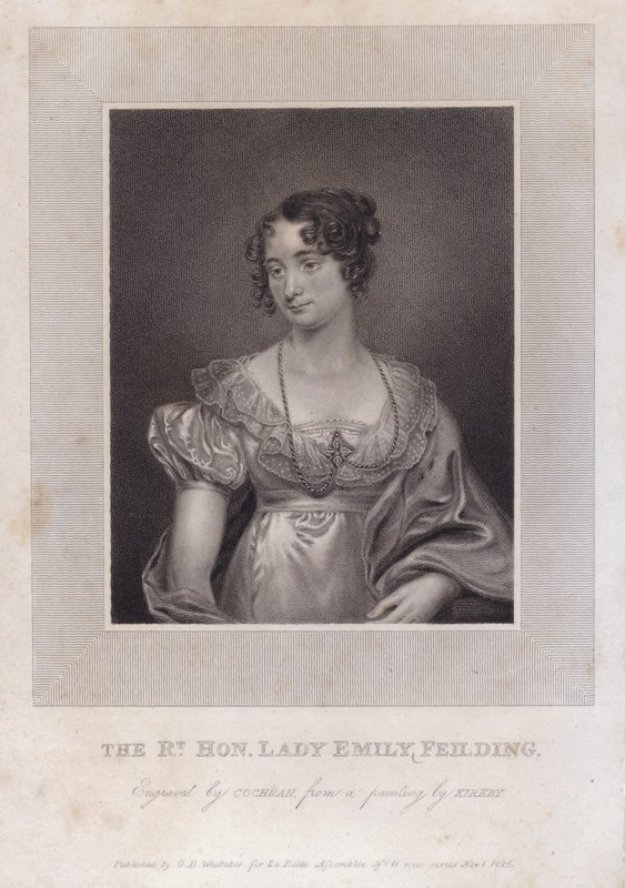 Lady Emily Feilding, vierde kind van William Feilding, burggraaf Feilding, en zijn vrouw Anne door Thomas (after) Kirkby