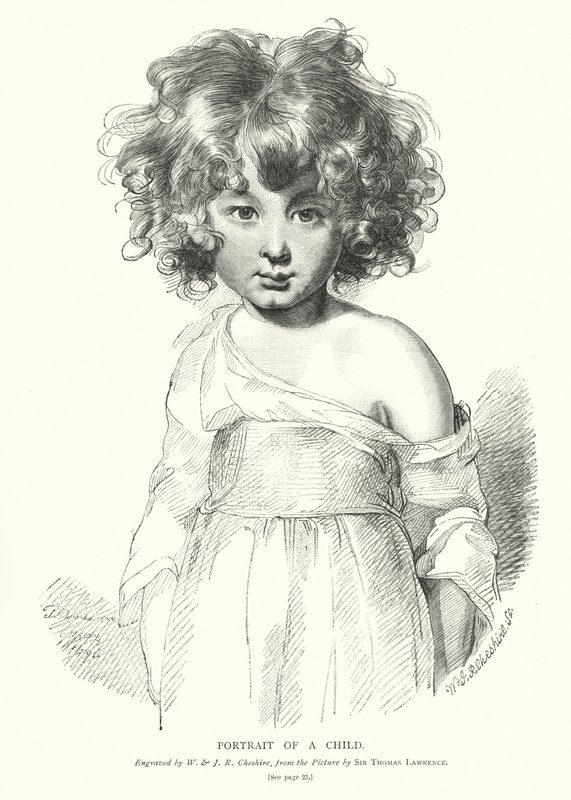 Portret van een kind door Thomas (after) Lawrence