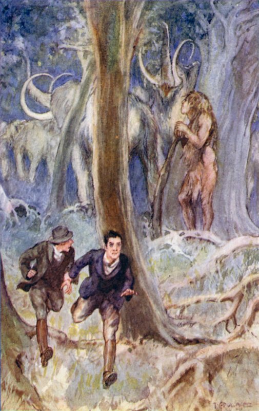 Illustratie voor Een reis naar het middelpunt van de aarde door Jules Verne door Thomas Cantrell Dugdale