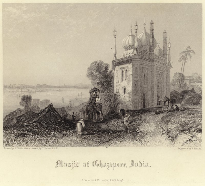 Moskee in Ghazipore door Thomas Colman Dibdin