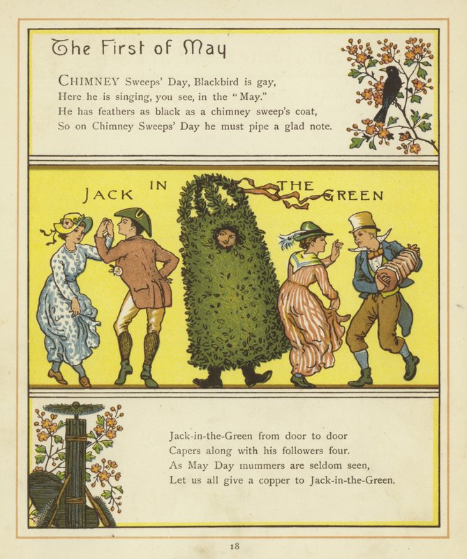Verzen over de Eerste Mei en Jack in the Green door Thomas Crane
