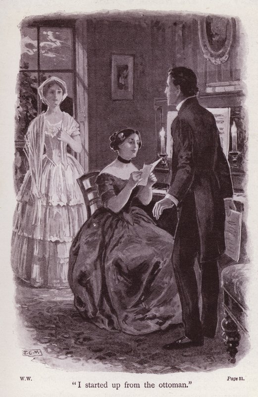 Illustratie voor De Vrouw in het Wit door Wilkie Collins (litho) door Thomas Eyre Macklin