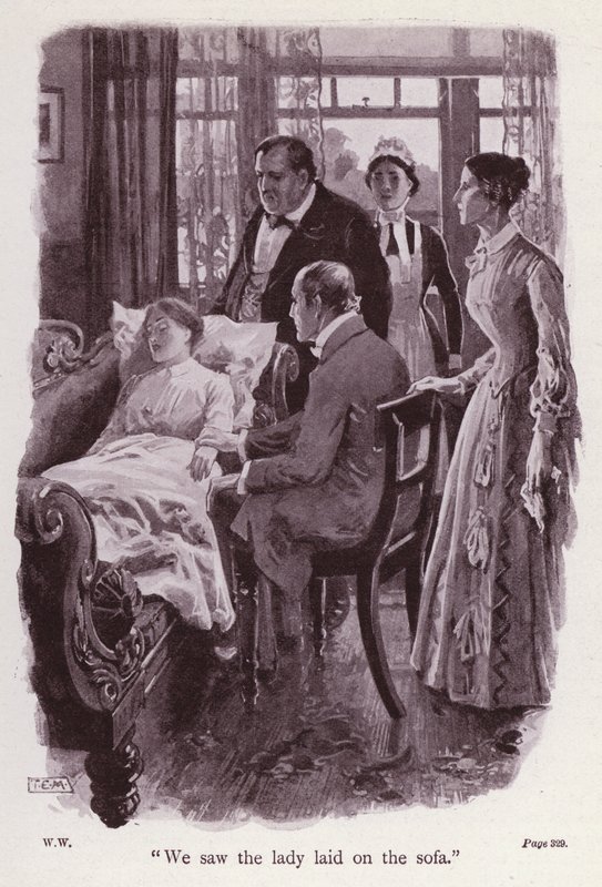 Illustratie voor The Woman In White door Wilkie Collins door Thomas Eyre Macklin