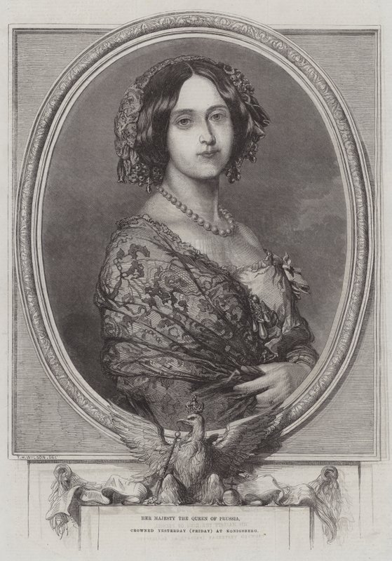 Hare Majesteit de Koningin van Pruisen, gisteren (vrijdag) gekroond in Koningsbergen door Thomas Harrington Wilson