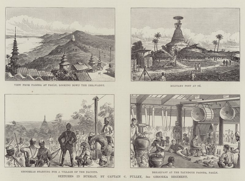 Schetsen in Birma door Thomas Harrington Wilson