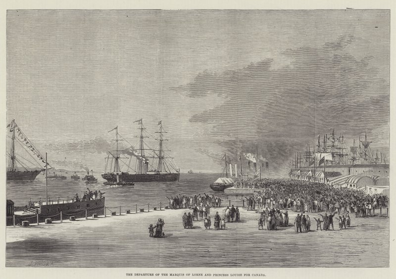Het vertrek van de Markies van Lorne en Prinses Louise naar Canada door Thomas Harrington Wilson