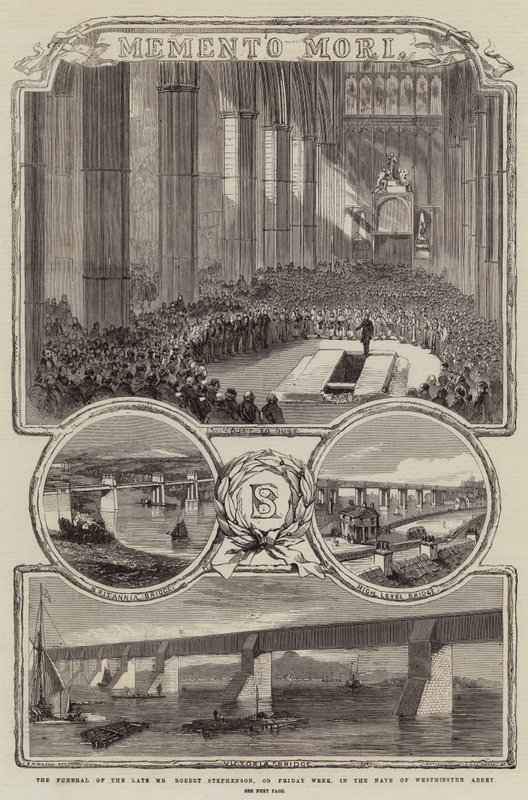 De Begrafenis van wijlen de heer Robert Stephenson, op vrijdag in de Nave van Westminster Abbey door Thomas Harrington Wilson