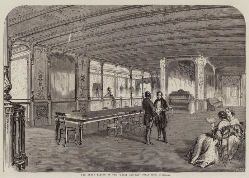 De Grote Salon van het Great Eastern Stoomschip door Thomas Harrington Wilson