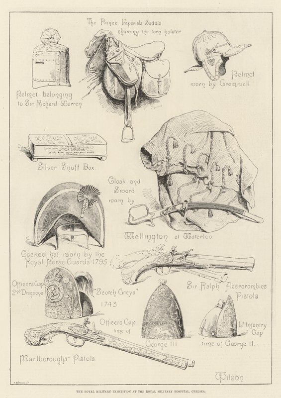 De Koninklijke Militaire Tentoonstelling in het Koninklijk Militair Hospitaal, Chelsea door Thomas Harrington Wilson