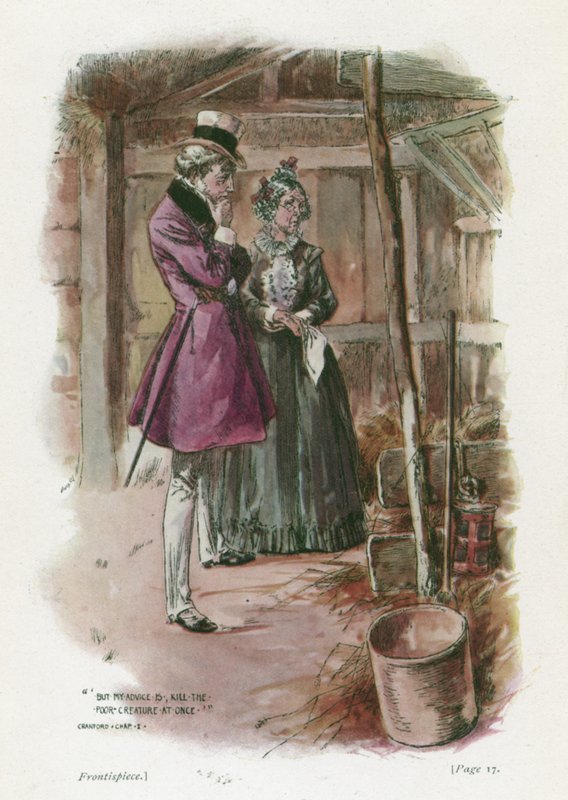 "Maar mijn advies is, dood het arme schepsel meteen" (kleurenlitho) door Thomas Heath Robinson