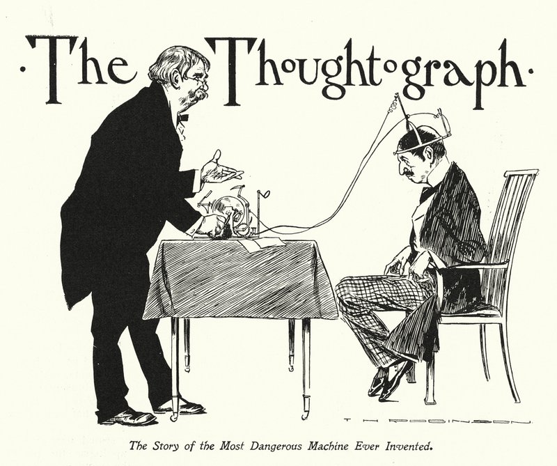 De Thoughtograph (litho) door Thomas Heath Robinson