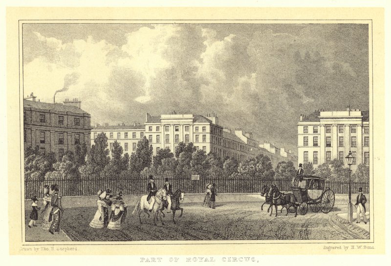 Deel van Royal Circus door Thomas Hosmer (after) Shepherd
