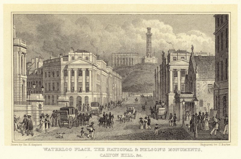 Waterloo Place, het Nationale en Nelson