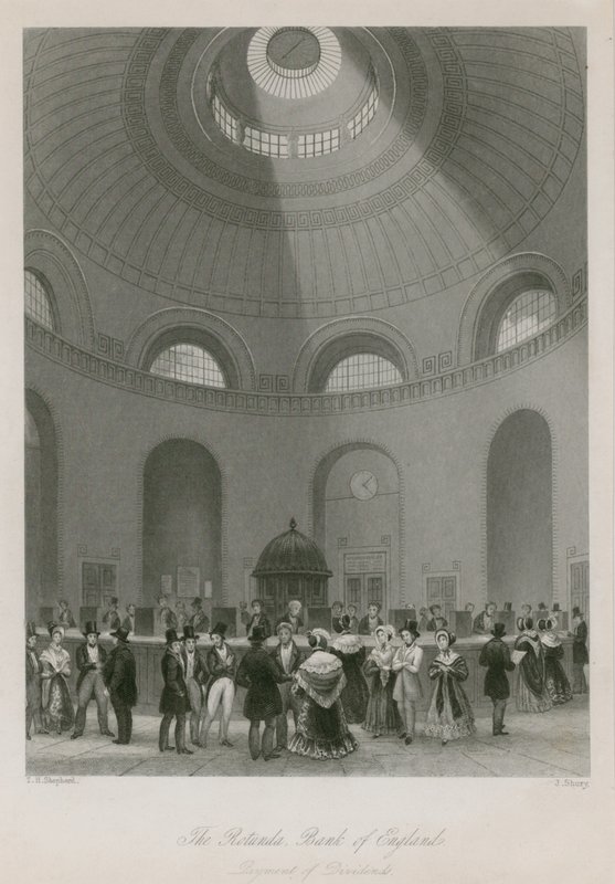 Bank of England, Rotunda van Sir John Soane door Thomas Hosmer Shepherd