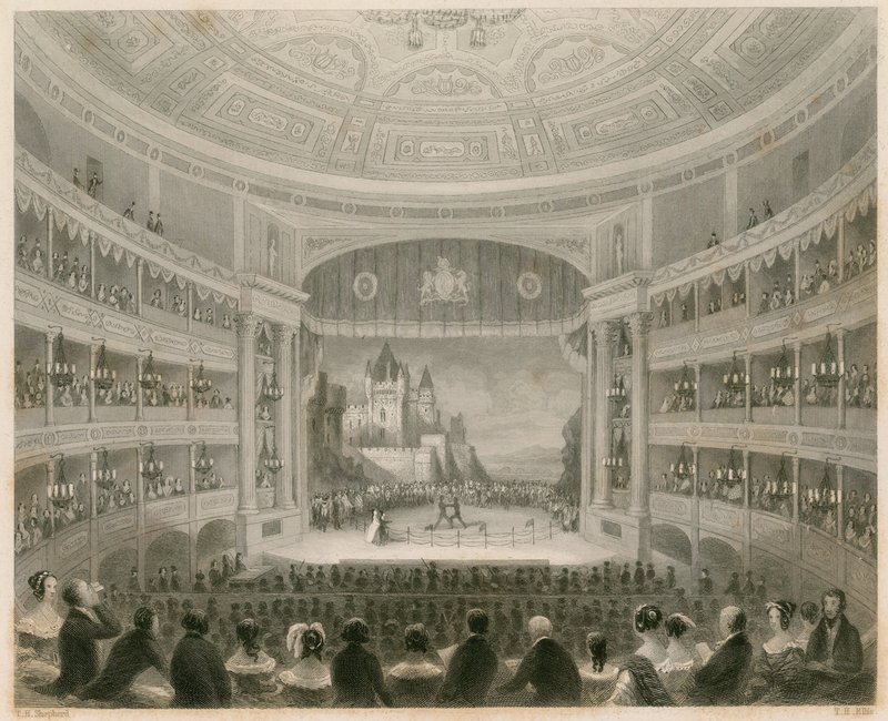 Interieur van Drury Lane Theatre, Londen door Thomas Hosmer Shepherd