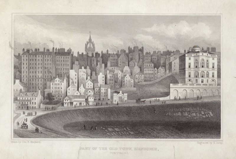 Deel van de Oude Stad Edinburgh door Thomas Hosmer Shepherd
