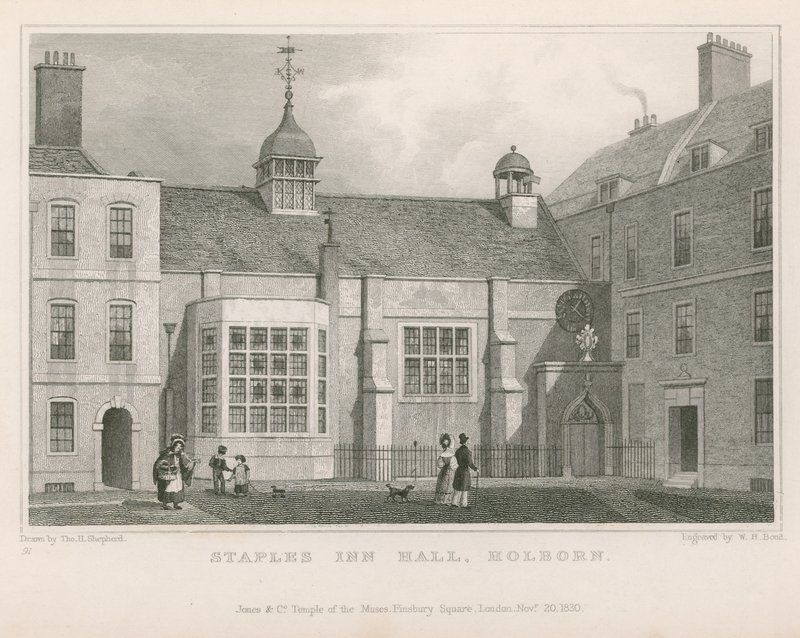 Staples Inn Hall, Holborn door Thomas Hosmer Shepherd