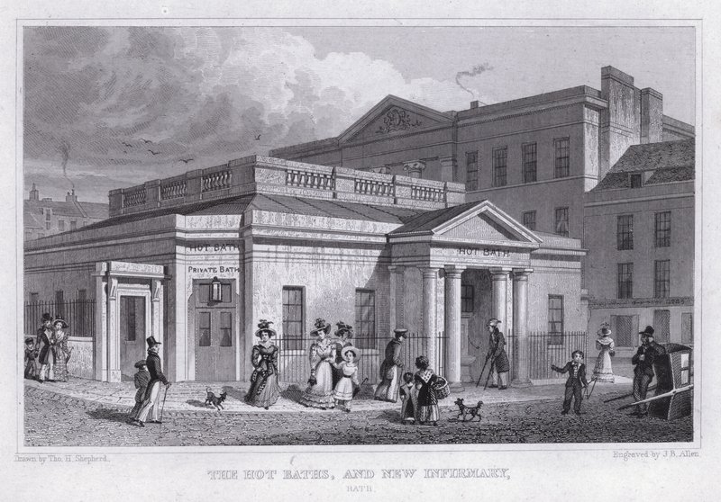 De hete baden en nieuwe ziekenboeg, Bath door Thomas Hosmer Shepherd