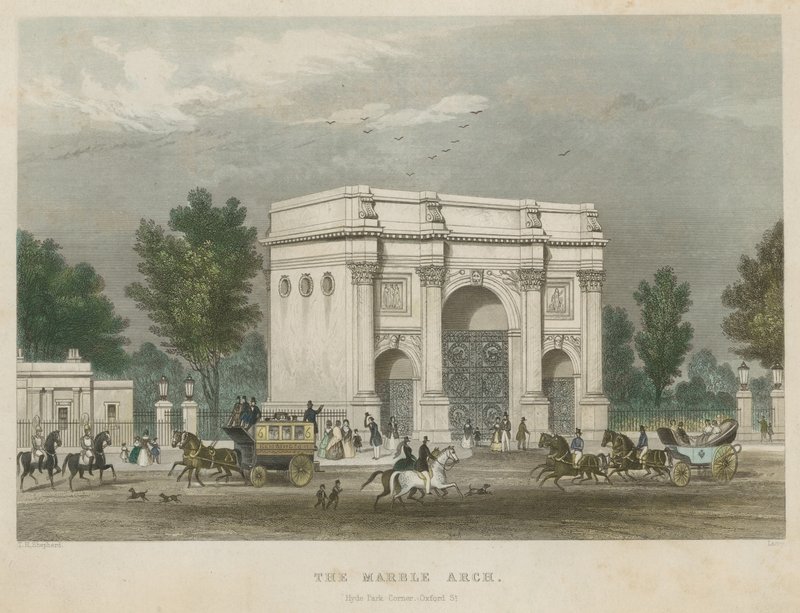 De Marble Arch, Hyde Park Corner, Londen door Thomas Hosmer Shepherd