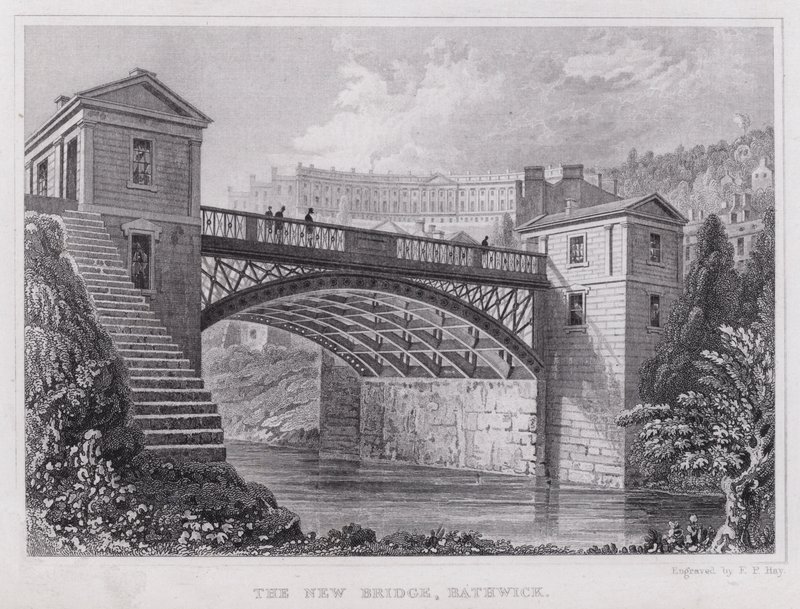 De Nieuwe Brug, Bathwick door Thomas Hosmer Shepherd