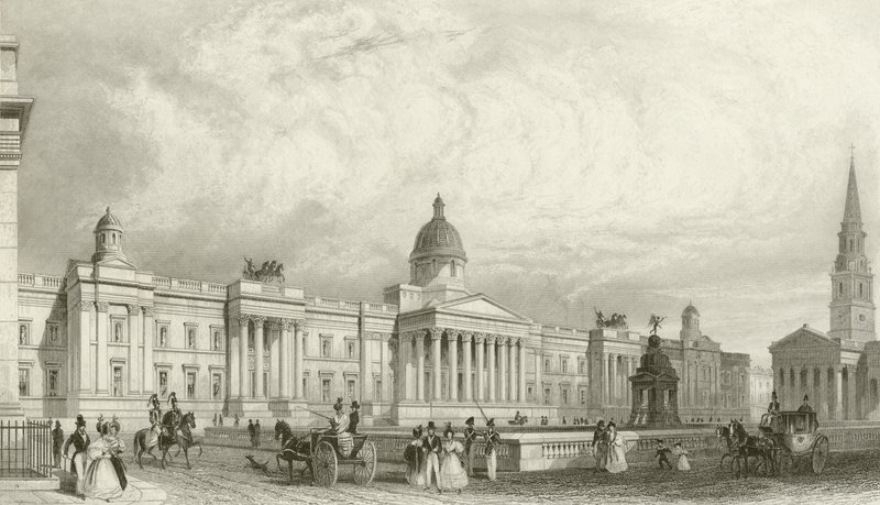 De Nieuwe Nationale Galerie, Trafalgar Square, Londen door Thomas Hosmer Shepherd