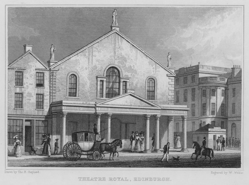 Theatre Royal, Edinburgh door Thomas Hosmer Shepherd