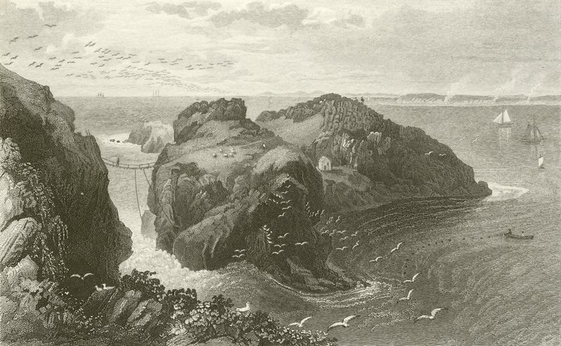 Carrick A Rede, Kust van Antrim, Ierland door Thomas Mann Baynes